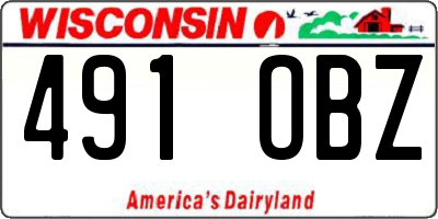 WI license plate 491OBZ