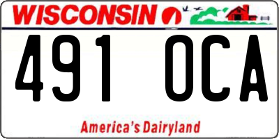 WI license plate 491OCA