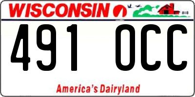 WI license plate 491OCC