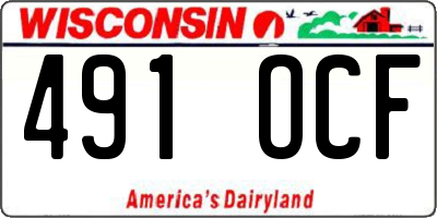 WI license plate 491OCF