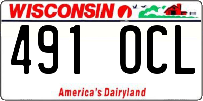 WI license plate 491OCL