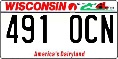 WI license plate 491OCN