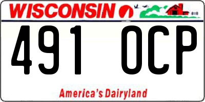 WI license plate 491OCP