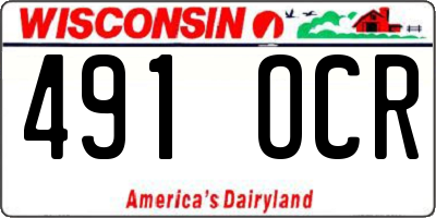 WI license plate 491OCR