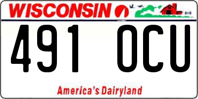 WI license plate 491OCU