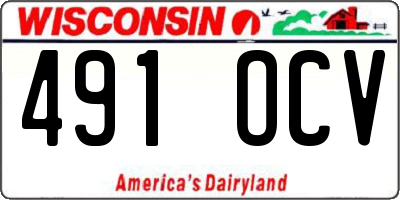 WI license plate 491OCV