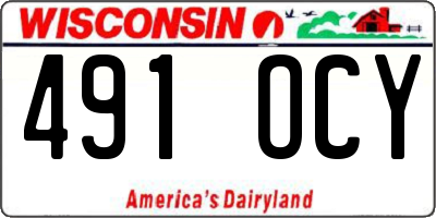 WI license plate 491OCY