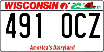 WI license plate 491OCZ