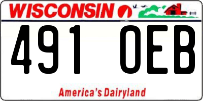 WI license plate 491OEB
