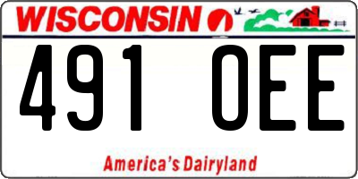 WI license plate 491OEE