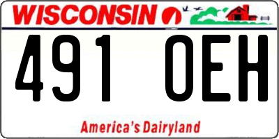 WI license plate 491OEH