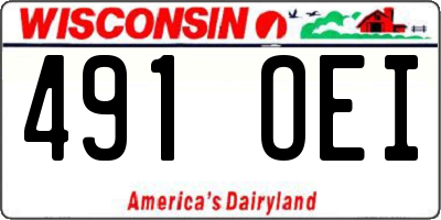 WI license plate 491OEI