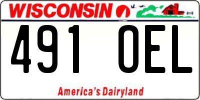 WI license plate 491OEL
