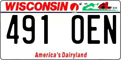WI license plate 491OEN