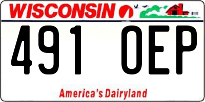 WI license plate 491OEP