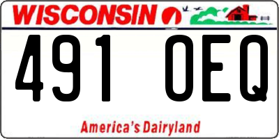 WI license plate 491OEQ
