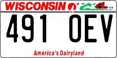 WI license plate 491OEV
