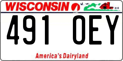 WI license plate 491OEY