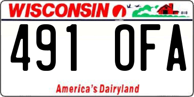 WI license plate 491OFA