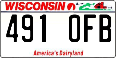 WI license plate 491OFB