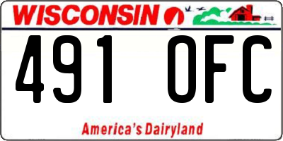 WI license plate 491OFC