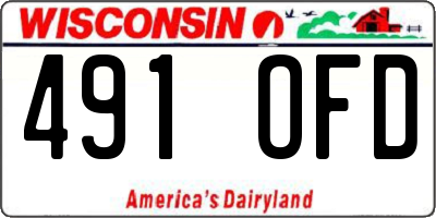WI license plate 491OFD