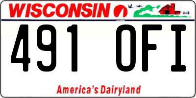 WI license plate 491OFI