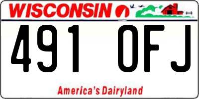 WI license plate 491OFJ