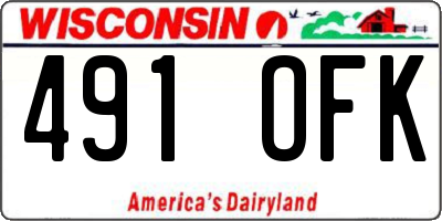 WI license plate 491OFK