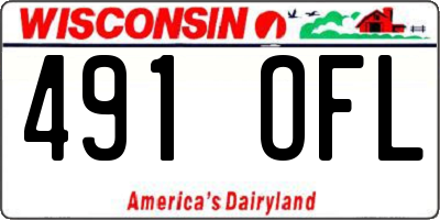 WI license plate 491OFL