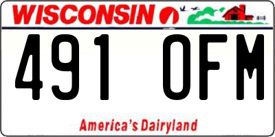 WI license plate 491OFM