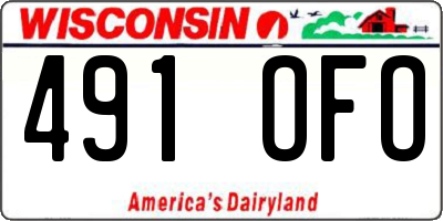 WI license plate 491OFO