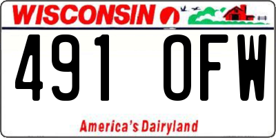WI license plate 491OFW