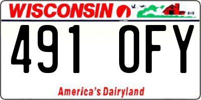 WI license plate 491OFY
