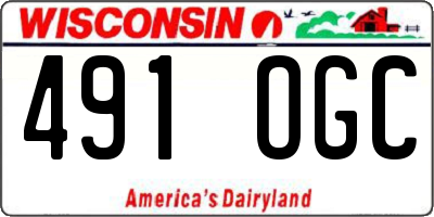 WI license plate 491OGC