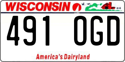 WI license plate 491OGD