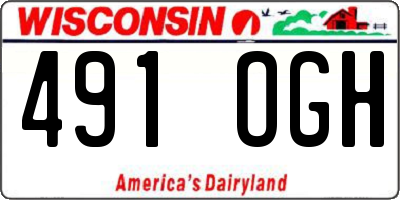 WI license plate 491OGH