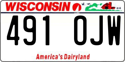 WI license plate 491OJW