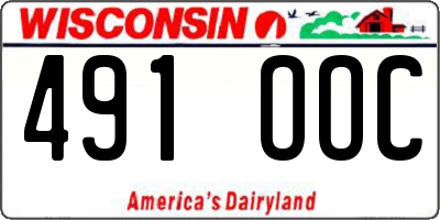 WI license plate 491OOC