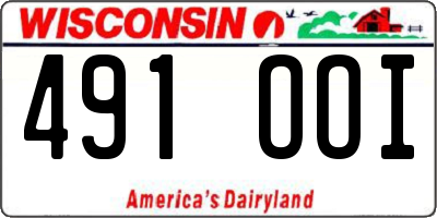 WI license plate 491OOI