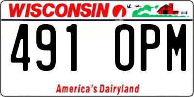 WI license plate 491OPM