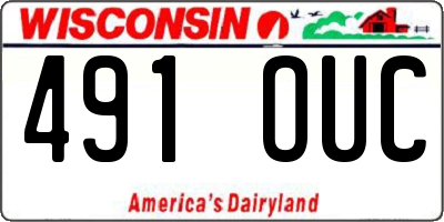 WI license plate 491OUC