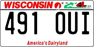 WI license plate 491OUI
