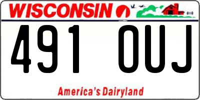 WI license plate 491OUJ