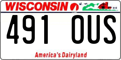 WI license plate 491OUS