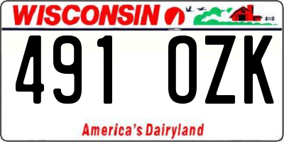 WI license plate 491OZK