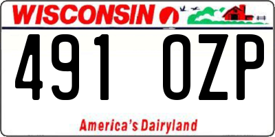 WI license plate 491OZP