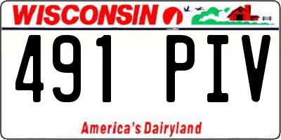 WI license plate 491PIV