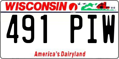 WI license plate 491PIW
