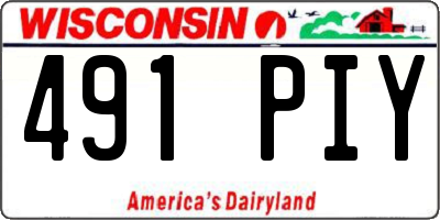 WI license plate 491PIY